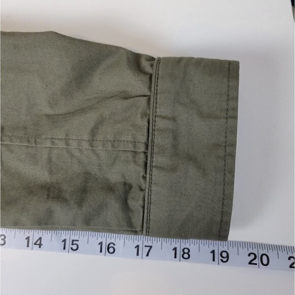 𝅺LOVE Tree Utility Style Hooded Jacket Army Green L - Picture 11 of 12